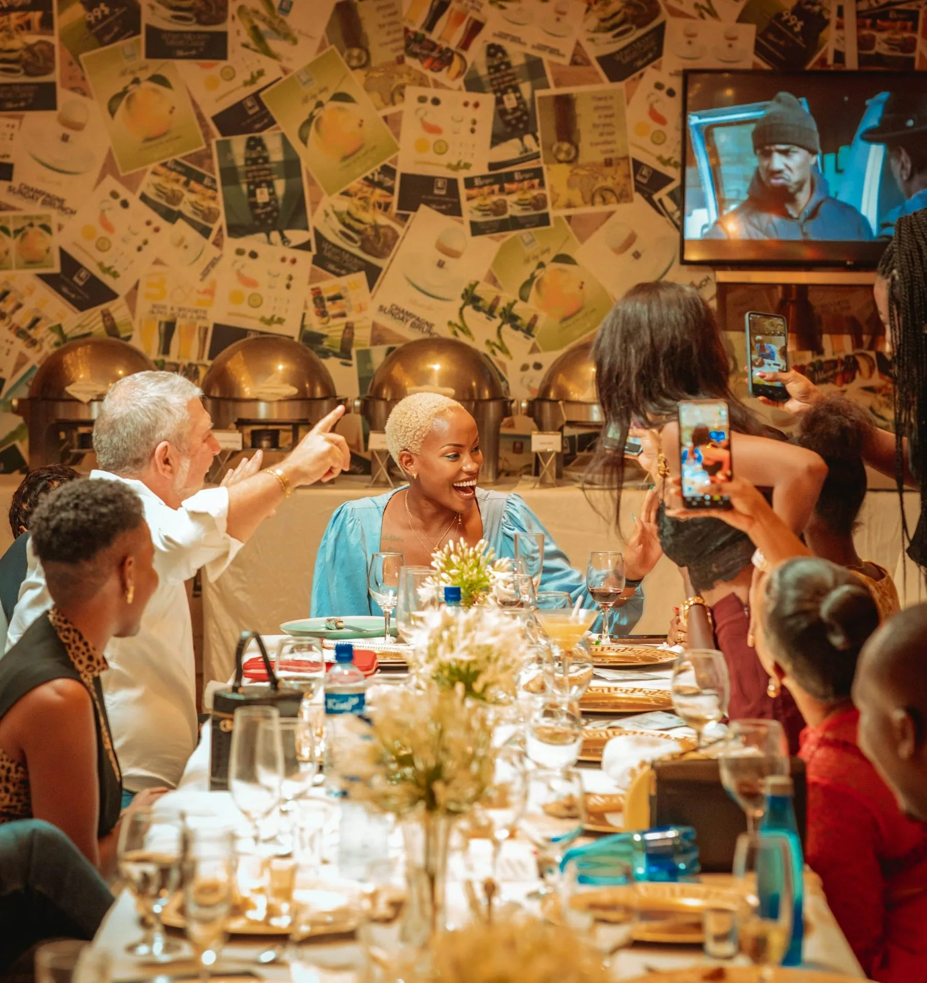Family dinner party restaurant celebration
